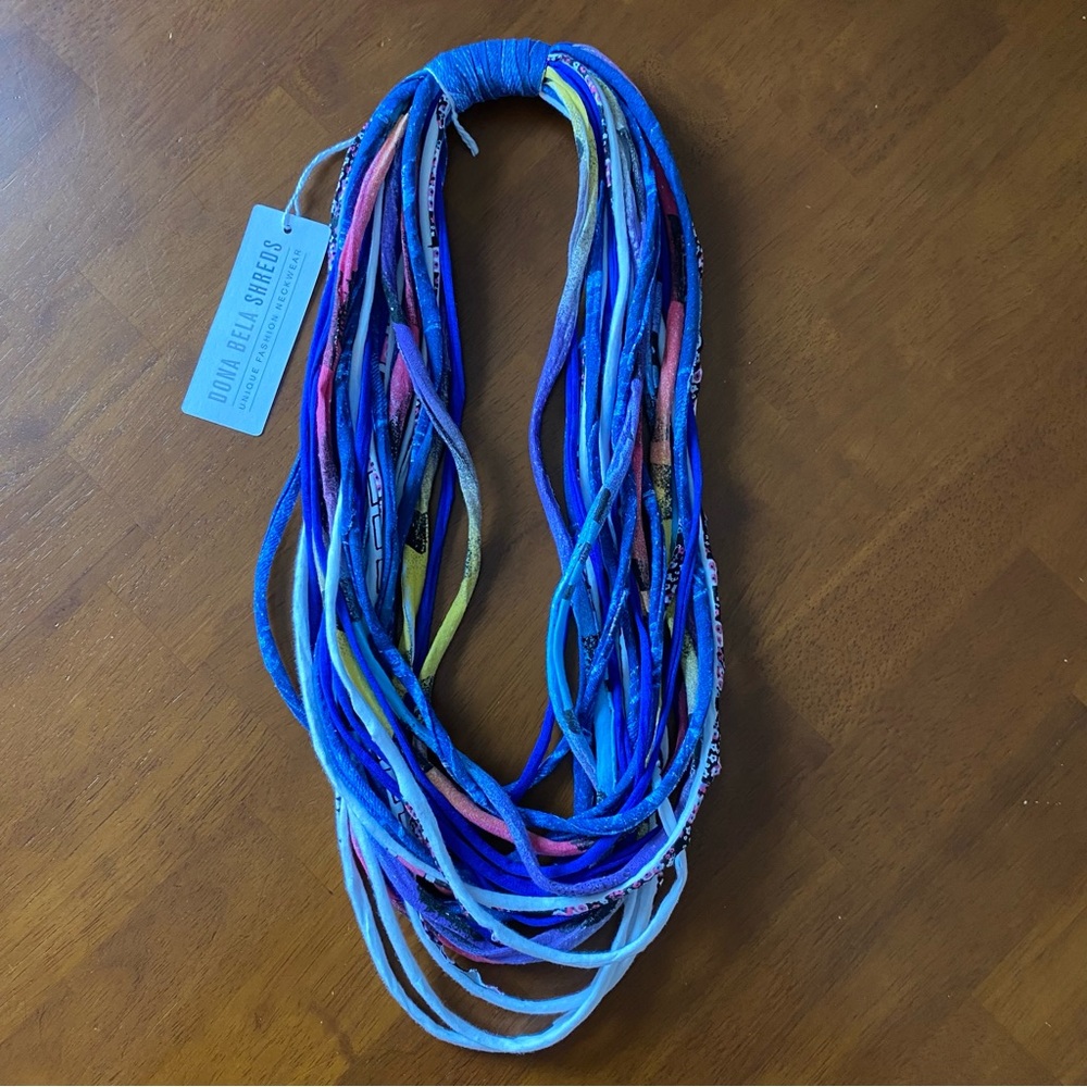 NWT Dona Bela Shreds Upcycled Unique Fashion Neckwear